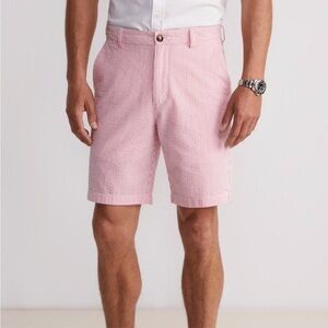 New Southern Tide red seersucker‎ shorts